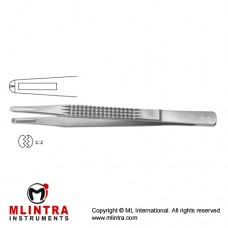 Charnley Dissecting Forcep 1 x 2 Teeth - With Platform Stainless Steel, 18 cm - 7"